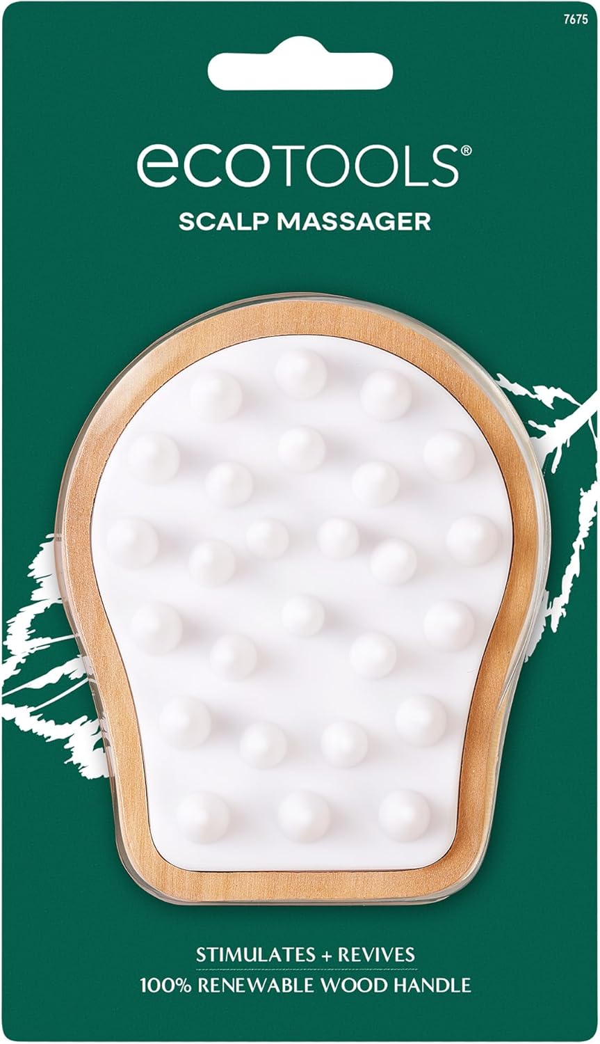 EcoTools Scalp Massager, Scalp Scrubber Stimulates & Exfoliates for Better Hair Health, Reduces Product Build-Up, Gentle Silicone Bristles Massage, Eco-Friendly & Cruelty-Free, 1 Count - Image 1