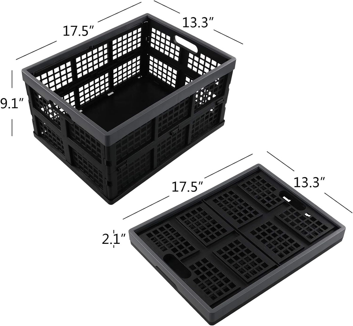 Sosody large collapsible storage basket stackable view