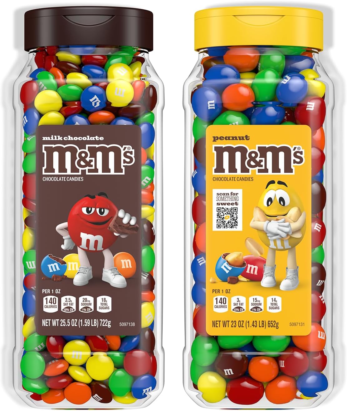 M&M's Peanut Candy Jars, Assorted Chocolate Candies, Party Size Bulk, Movie Night Treats, Buffet Chocolates, Resealable and Recyclable, 23 Ounces Each, Pack of 2 - Image 11