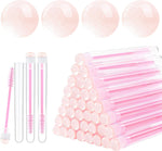 Dming 50-Piece Disposable Mascara Brushes - Eyelash Brushes, Diamond Mascara Wands with Tube, Makeup Tool, Lash Spoolies, Sanitary Brushes, Lash Extension Supplies (Tube Star D Pink 50) - Image 11