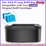 Close up of the blue seven layer odor locking plastic liner material showing its durable thickness.