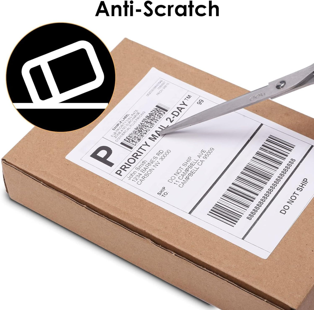 Omezizy shipping labels waterproof test demonstration