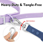 Wisedog navy dog leash being cleaned with cloth