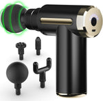 Cotsoco Mini Deep Tissue Massage Gun front view in premium gold finish showing the ergonomic handheld handle.