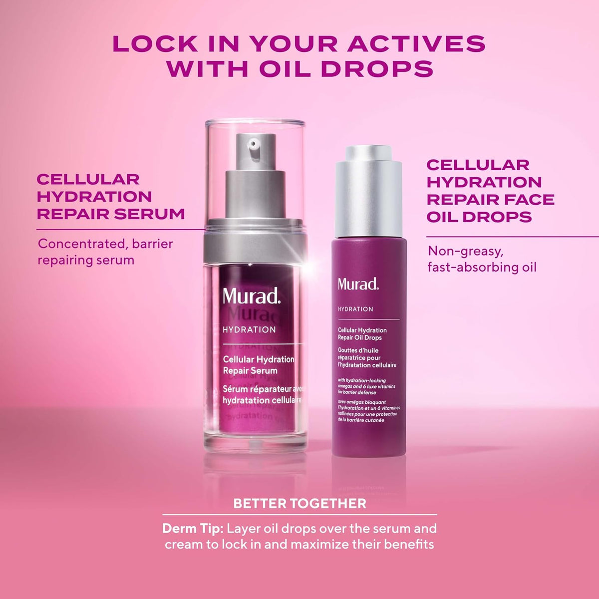 Murad Cellular Hydration Repair Oil Drops - Hydrating Facial Oil for Dry, Dehydrated Skin - Strengthens Skin Barrier, Boosts Radiance & Smoothness - Lightweight, Fast-Absorbing Formula - 1.0 oz - Image 9