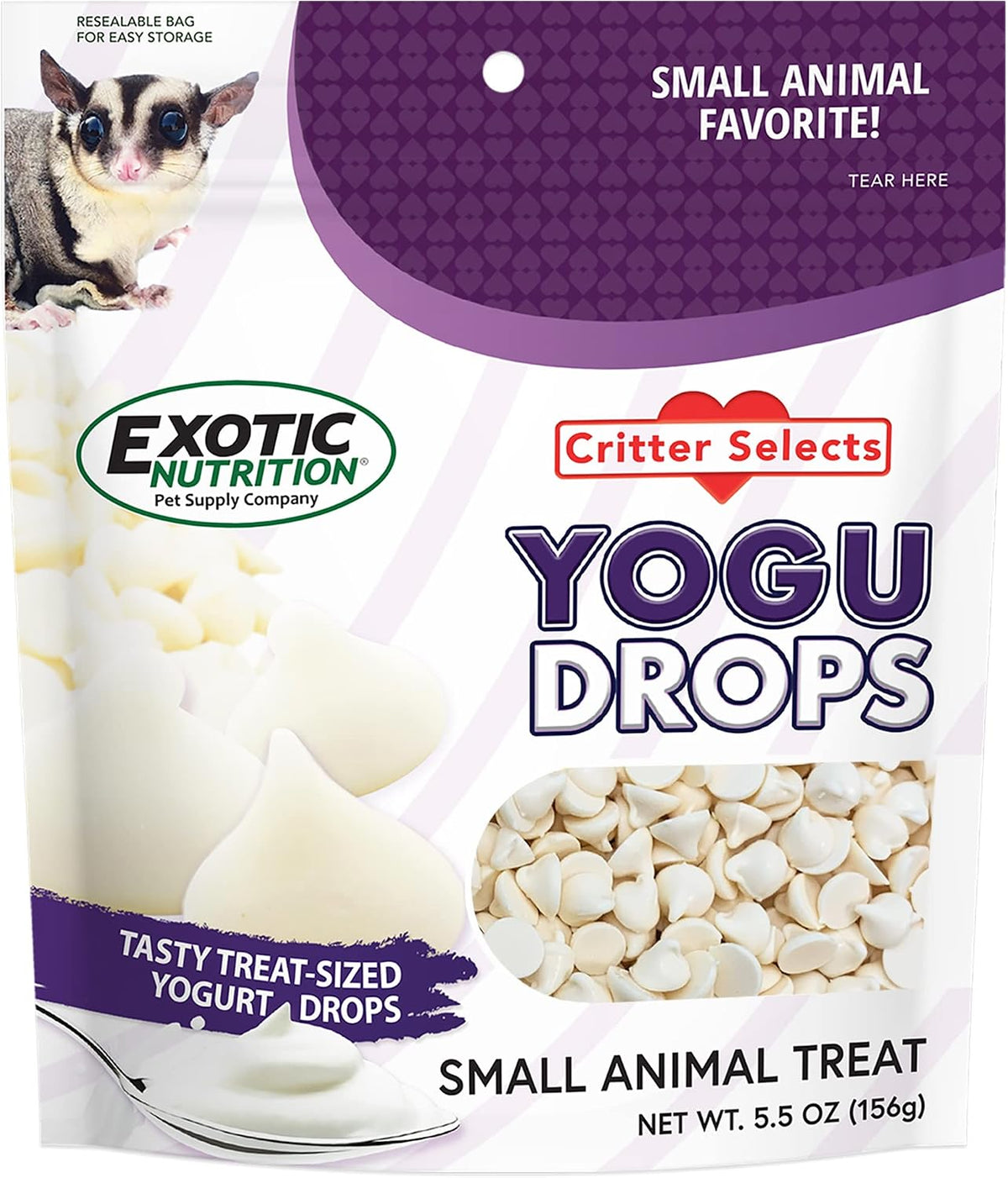 Exotic Nutrition Yogu Drops small pet yogurt treat front package view