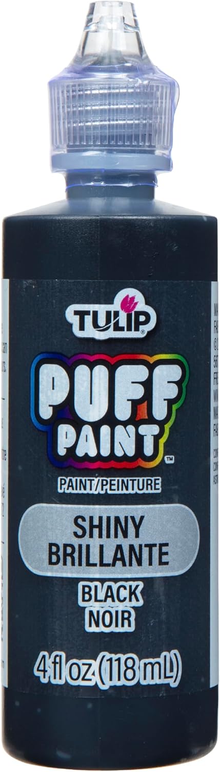 Tulip dimensional fabric paint front view slick black bottle