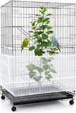 Shappy Bird Cage Net Cover Seed Catcher, 118 x 15 Inch/ 300 x 37 cm, Yellow - Image 9