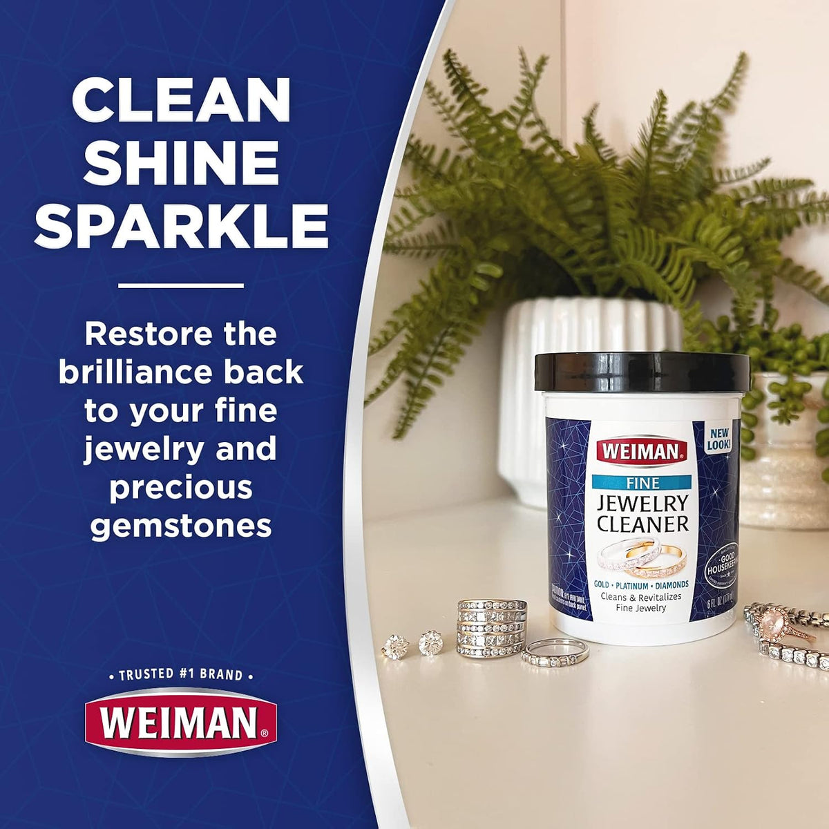 Weiman Fine Jewelry Cleaner dipping tray and precision cleaning brush