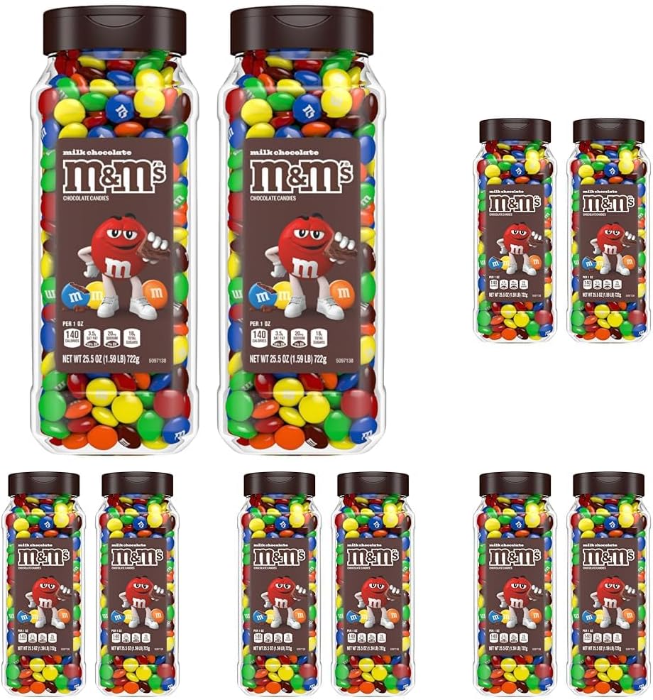 M&M's Peanut Candy Jars, Assorted Chocolate Candies, Party Size Bulk, Movie Night Treats, Buffet Chocolates, Resealable and Recyclable, 23 Ounces Each, Pack of 2 - Image 10