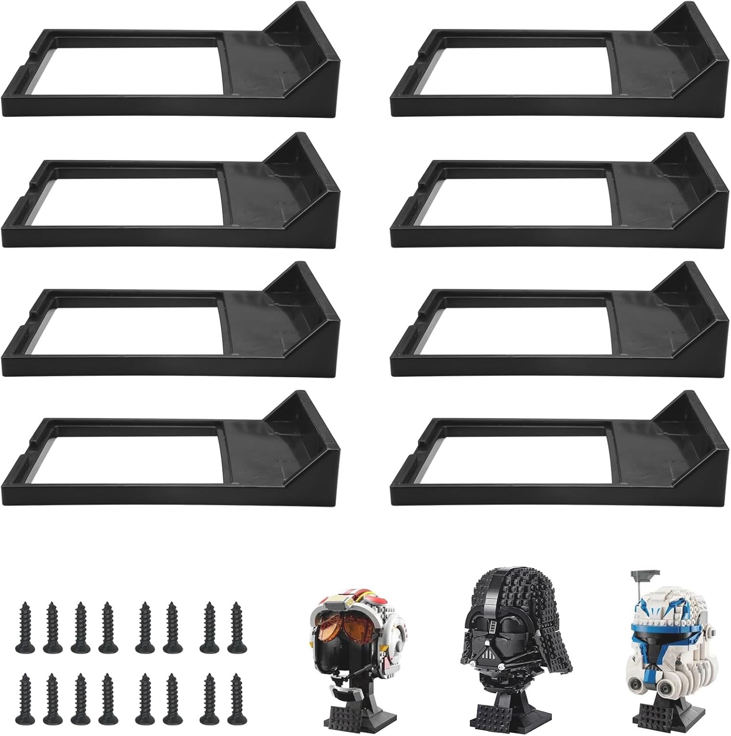 WFCYX 8 pieces wall mount display stand front view