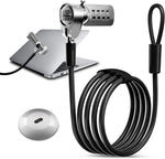 DDONG computer laptop lock front view showing the 4-digit combination head and steel cable.