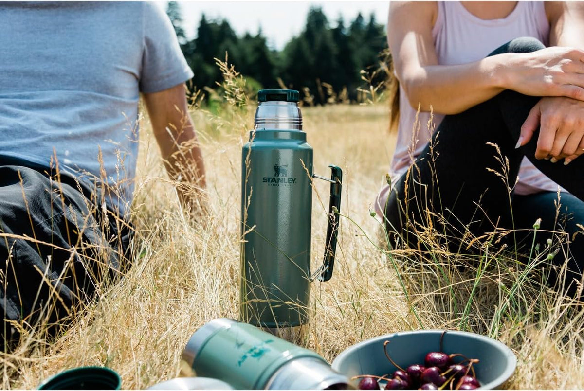 Premium USA imported Stanley stainless steel thermos bottle for camping and travel