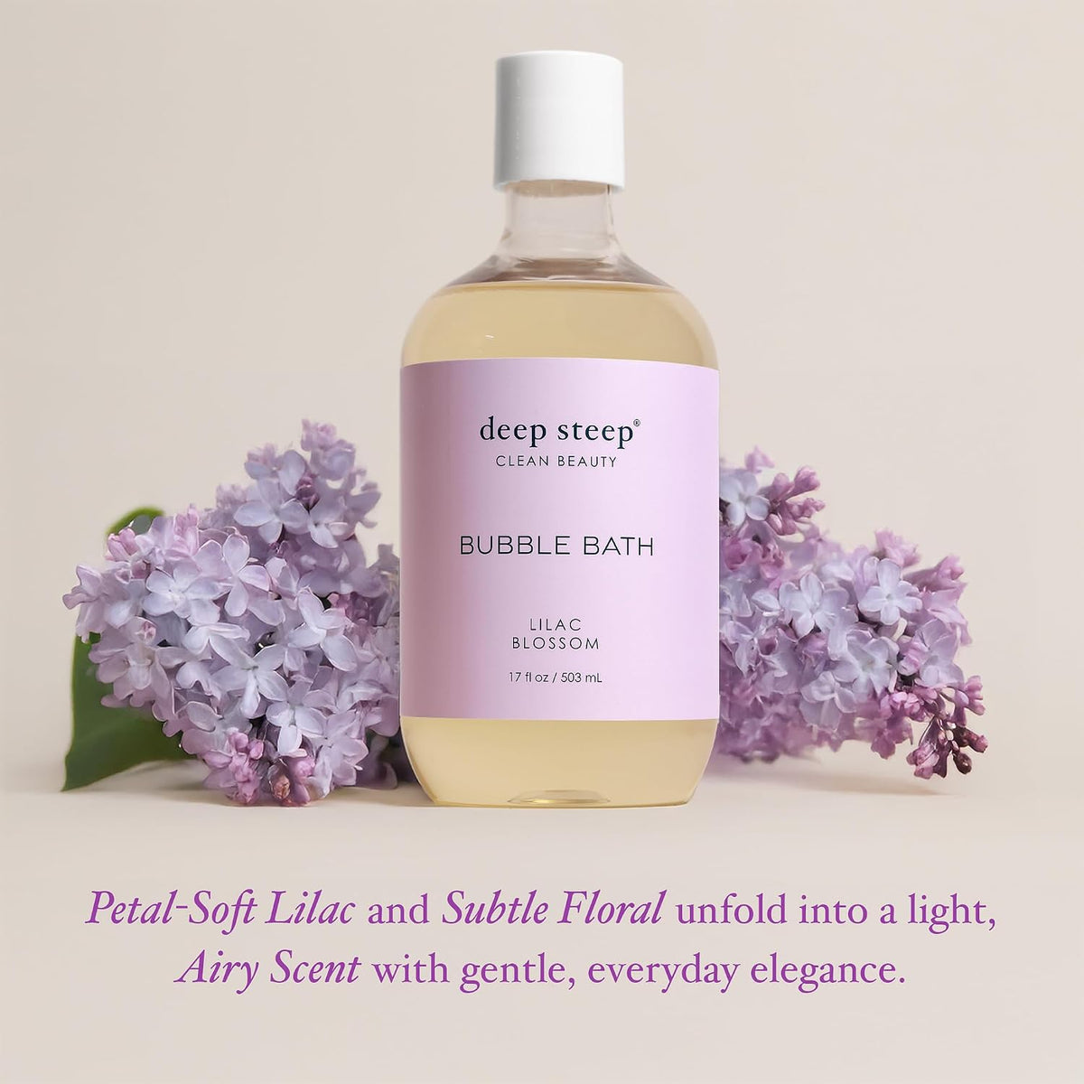 Deep Steep sulfate-free bath soak texture demonstration
