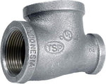 Supply Giant galvanized reducing tee front view