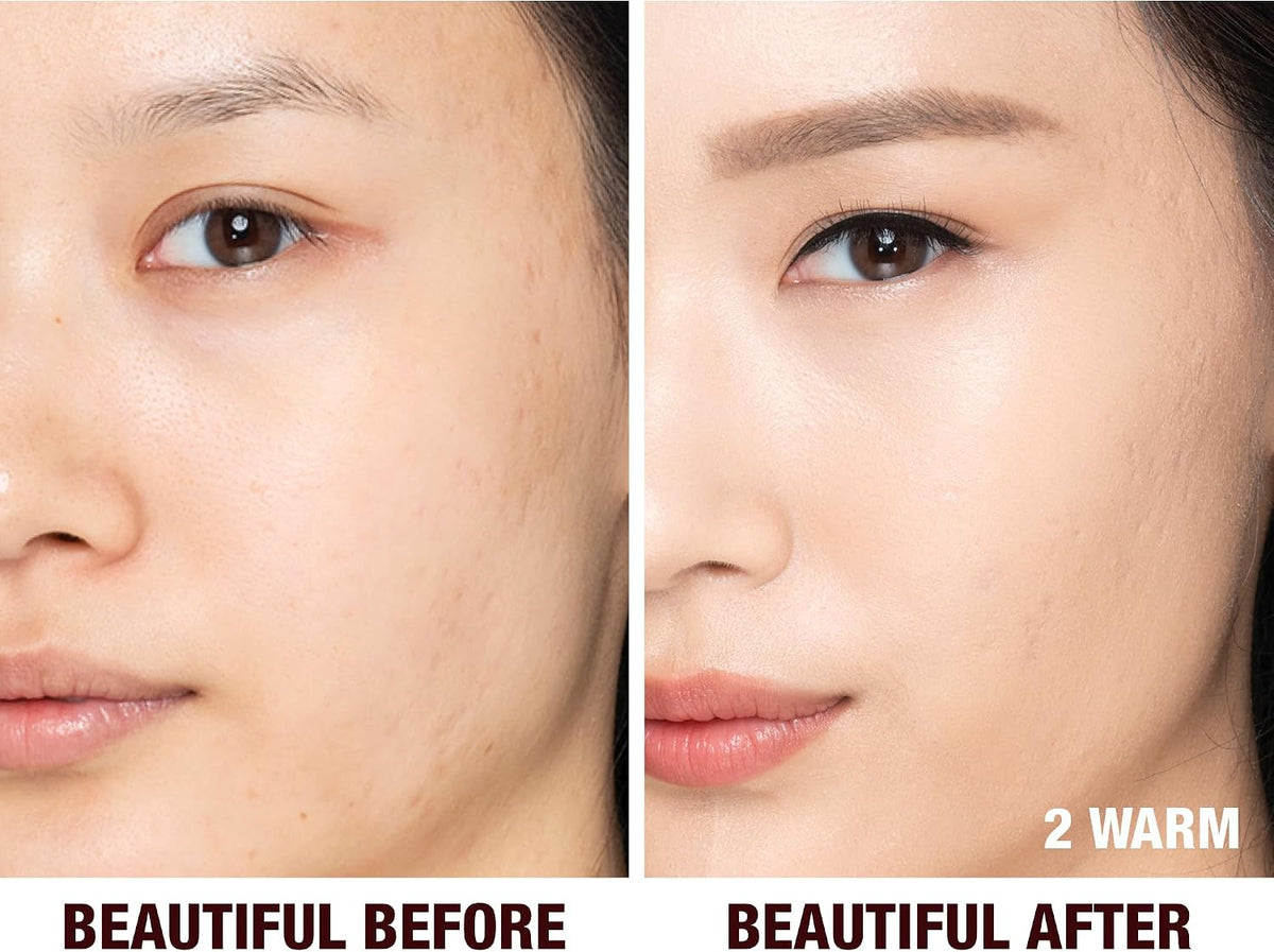Charlotte Tilbury hydrating liquid foundation packaging with radiant finish details