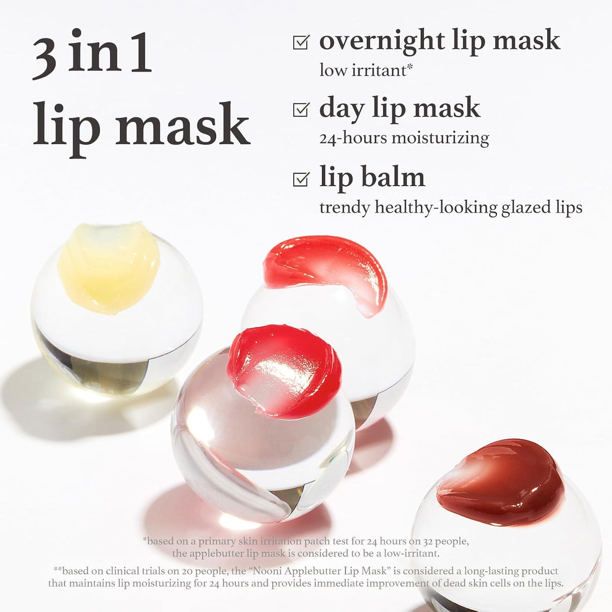 Nooni overnight lip butter texture scoop with spatula for cracked lip repair
