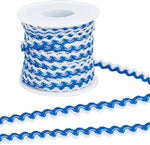 GORGECRAFT 17.5 Ydsx 8mm Wave Bending Fringe Trim Rick Rack Trim Red White RIC Rac Woven Braided Fabric Ribbon for DIY Sewing Crafts Wedding Dress Embellishment Lace Party Gift Wrapping - Image 9
