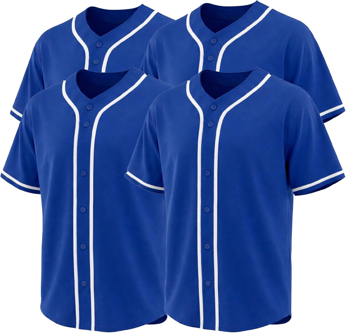 JC DISTRO Men's Premium Micro Polyester Baseball Team Jersey - Hip Hop Button Down Shirt, Multipack Available - Image 10