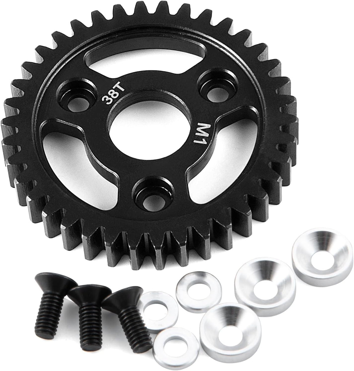 Complete packaging view of BRKRC carbon steel RC truck gear
