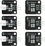 Gikfun digital thirty-eight kilohertz infrared receiver and transmitter sensor module kit front view showing electronic circuit layout.
