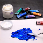 Close-up of dried 3D textured brush strokes created with Mont Marte medium