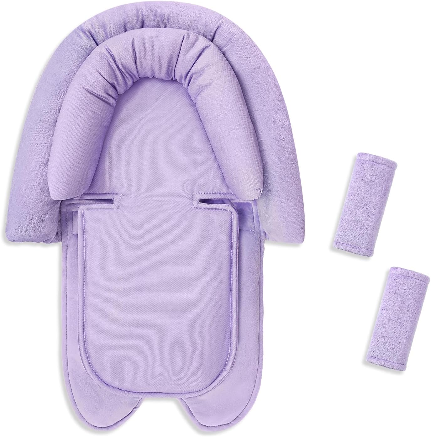SWESEN infant car seat insert and strap covers purple front view