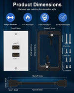 Electop HDMI 2.1 wall plate package contents and hardware
