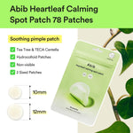 Abib hydrocolloid pimple patches in ten millimeter and twelve millimeter sizes