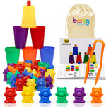 Bmag counting bears with matching sorting cups STEM educational toy set front view