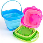 Shindel 3 piece collapsible bucket set front view for kids