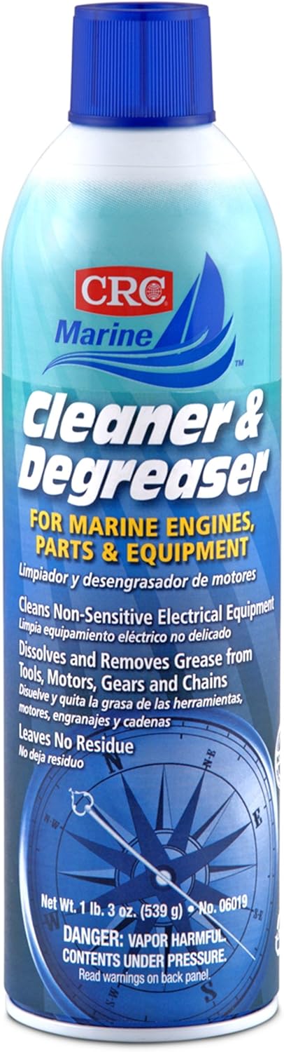 CRC Marine Cleaner and Degreaser spray can front view for engine maintenance