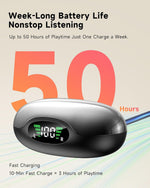 EUQQ smart audio earbuds resting on surface