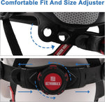 UM ULTRAMAXX safety hard hat interior showing 6-point suspension system
