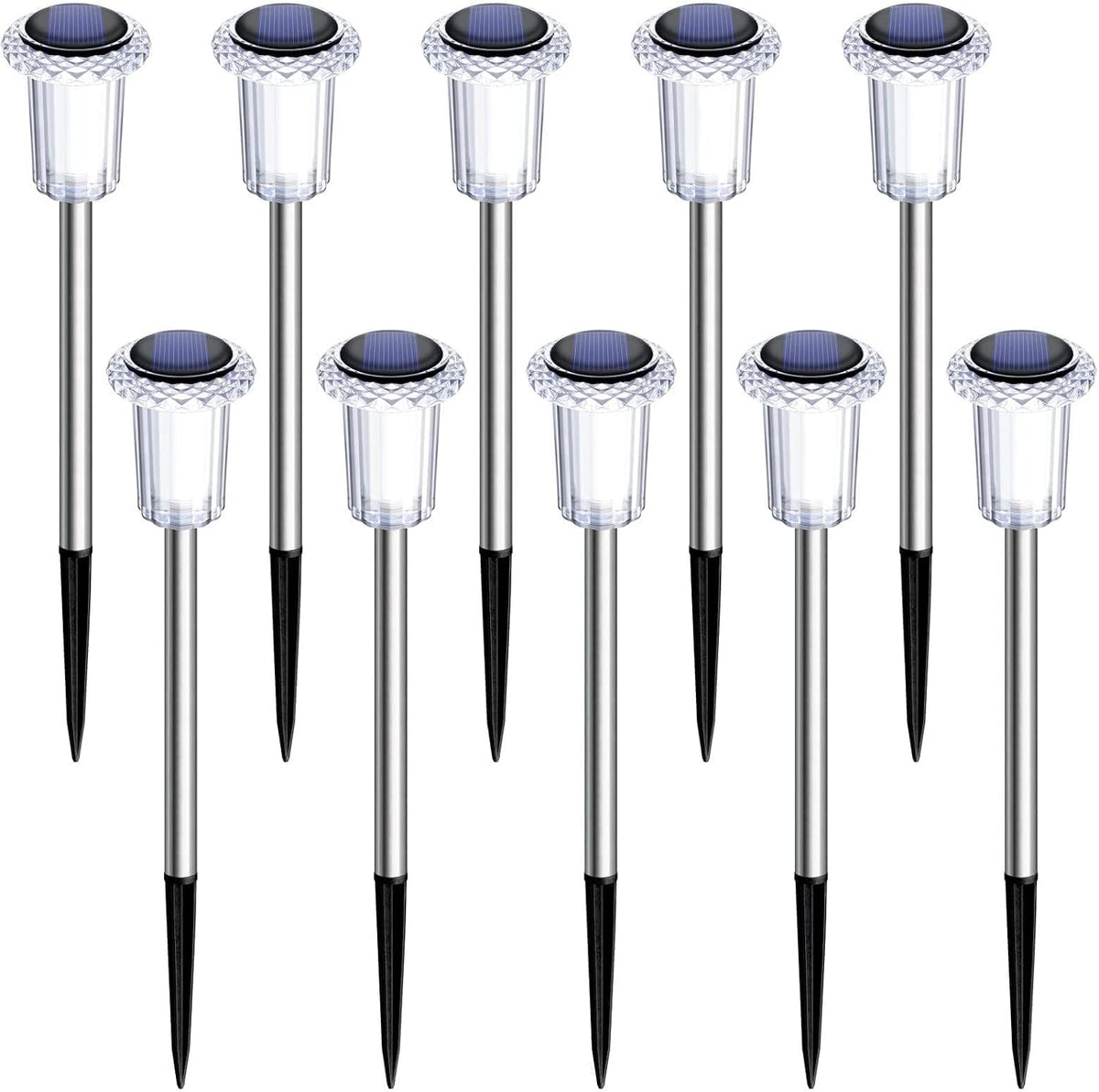 Easy assembly components of stainless steel outdoor solar lamp