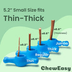 Dog using cheweasy interactive treat holder with molars