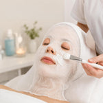 ForPro precut facial gauze mask laid flat showing eye and nose openings