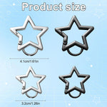 PEUTIER star carabiner 4pcs black and silver set