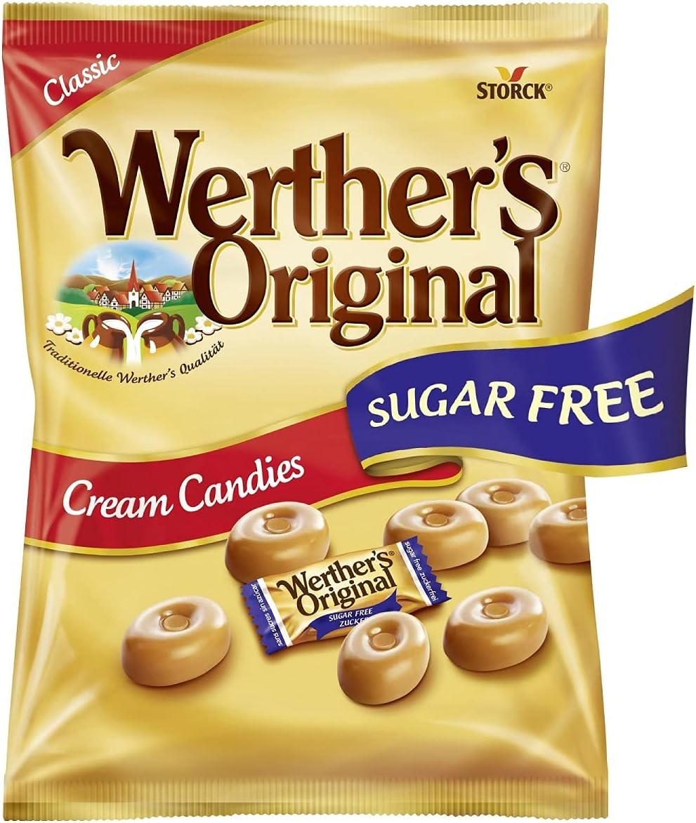 Werther's Original Sugar Free Cream Candies front view packaging bag