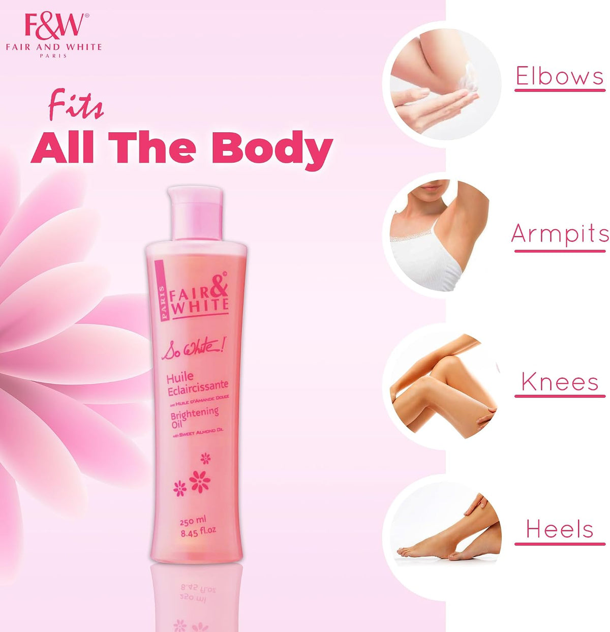 Fair And White So White Body Oil back label view