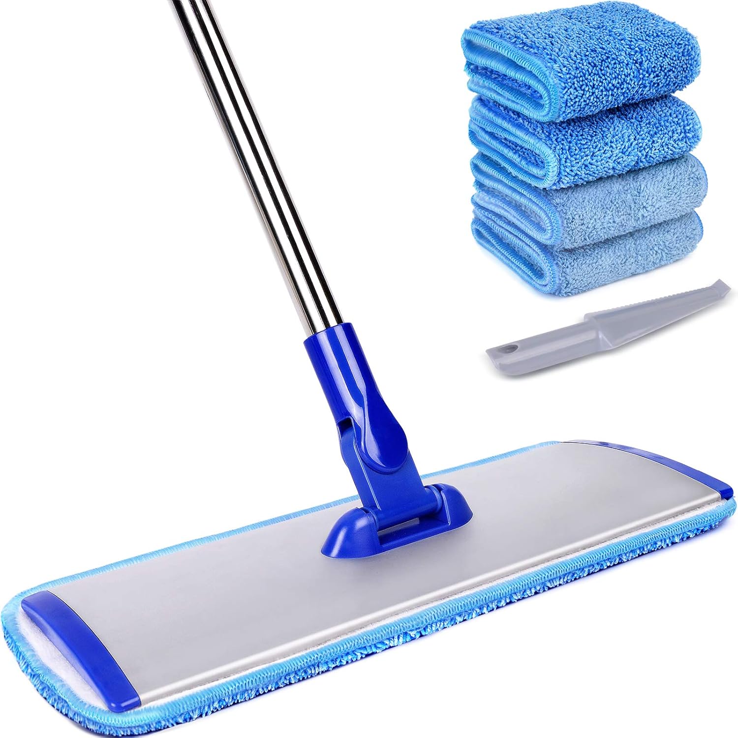 Conliwell professional microfiber mop floor cleaning system front view showing 18 inch flat head