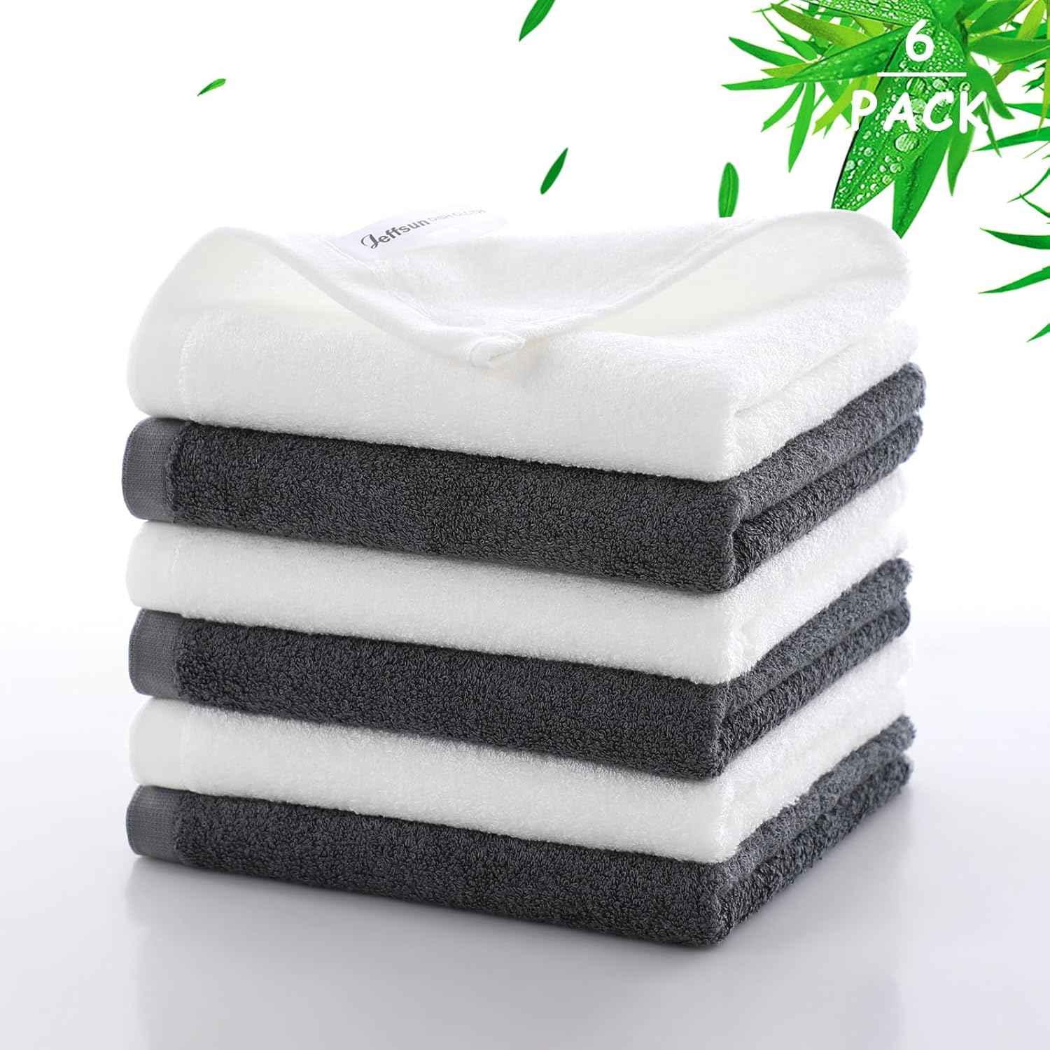 Jeffsun reusable bamboo facial cleansing cloths front view