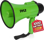 Pyle Portable Megaphone Speaker Siren Bullhorn - Compact, Battery Operated, 30W Power, Microphone, 2 Modes, PA Sound, 1200 Yards Range, Foldable Handle for Cheerleading and Police Use - (Silver) - Image 9