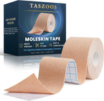 TASZOOS Moleskin Tape 2 inch roll front view for blister prevention.