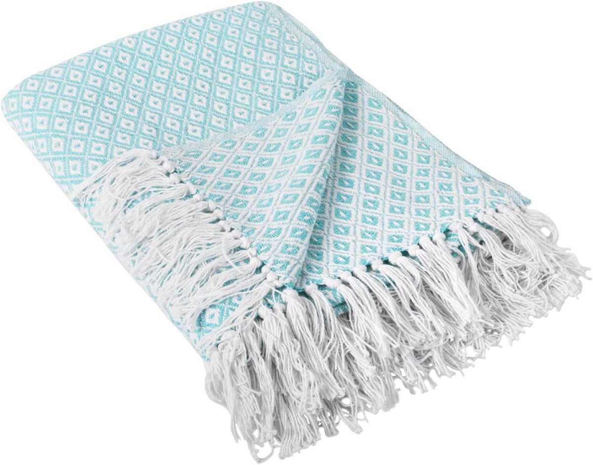 DII Global Mini Diamond Woven Throw, 50x60, Nautical Blue - Image 15