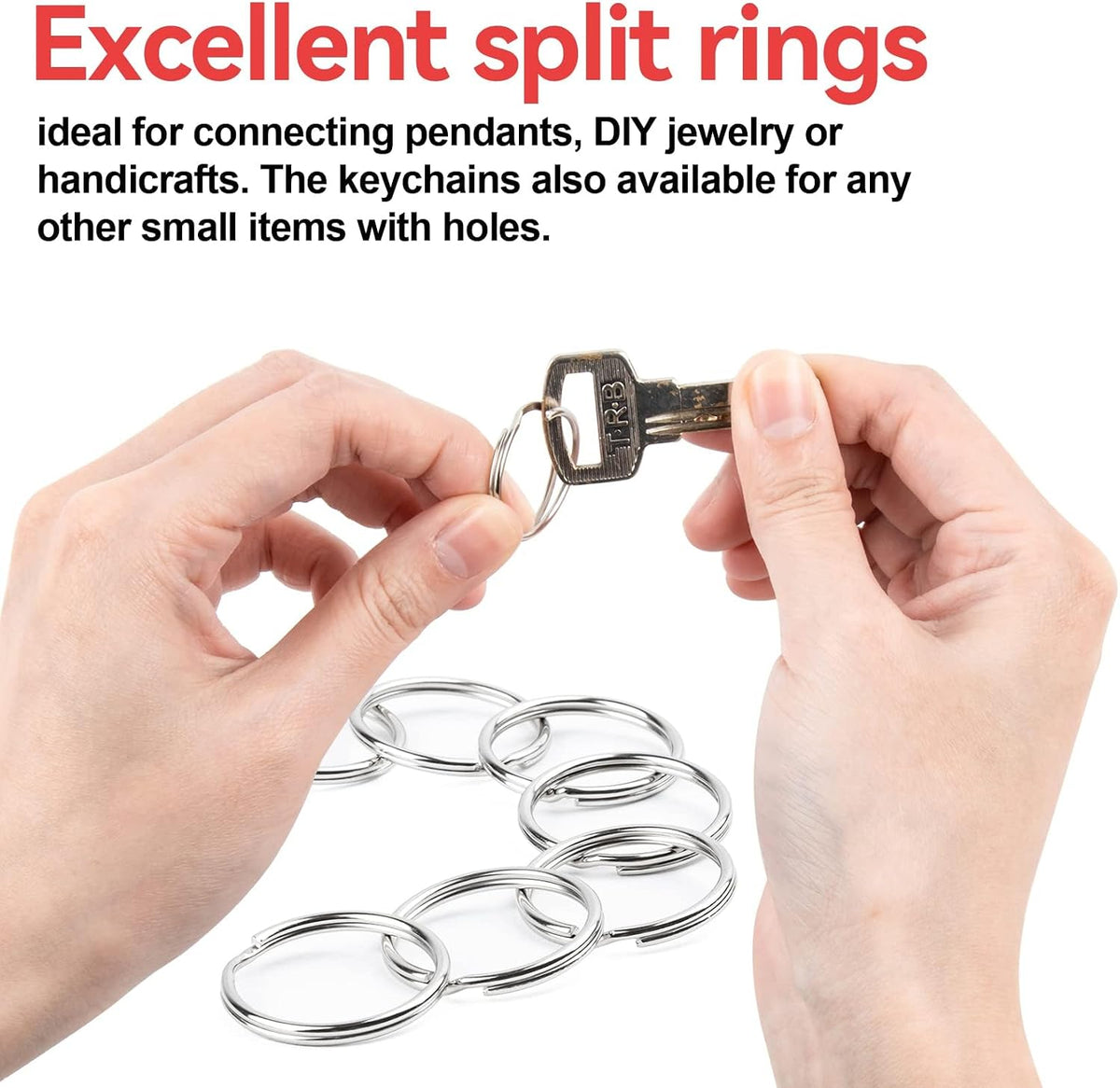 MAQIHAN silver keychain rings organized for home and office use