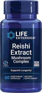 Life Extension Reishi Extract Mushroom Complex bottle front view supplement