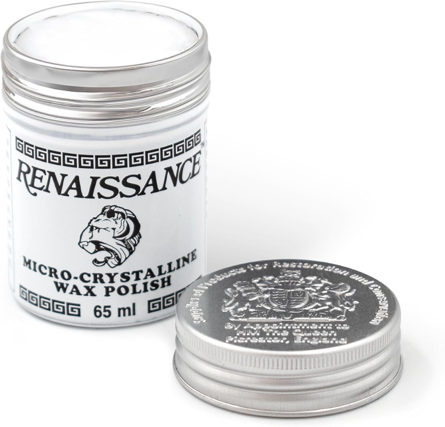 Renaissance Micro-Crystalline Wax Polish 65ml jar front view for museum-grade restoration.