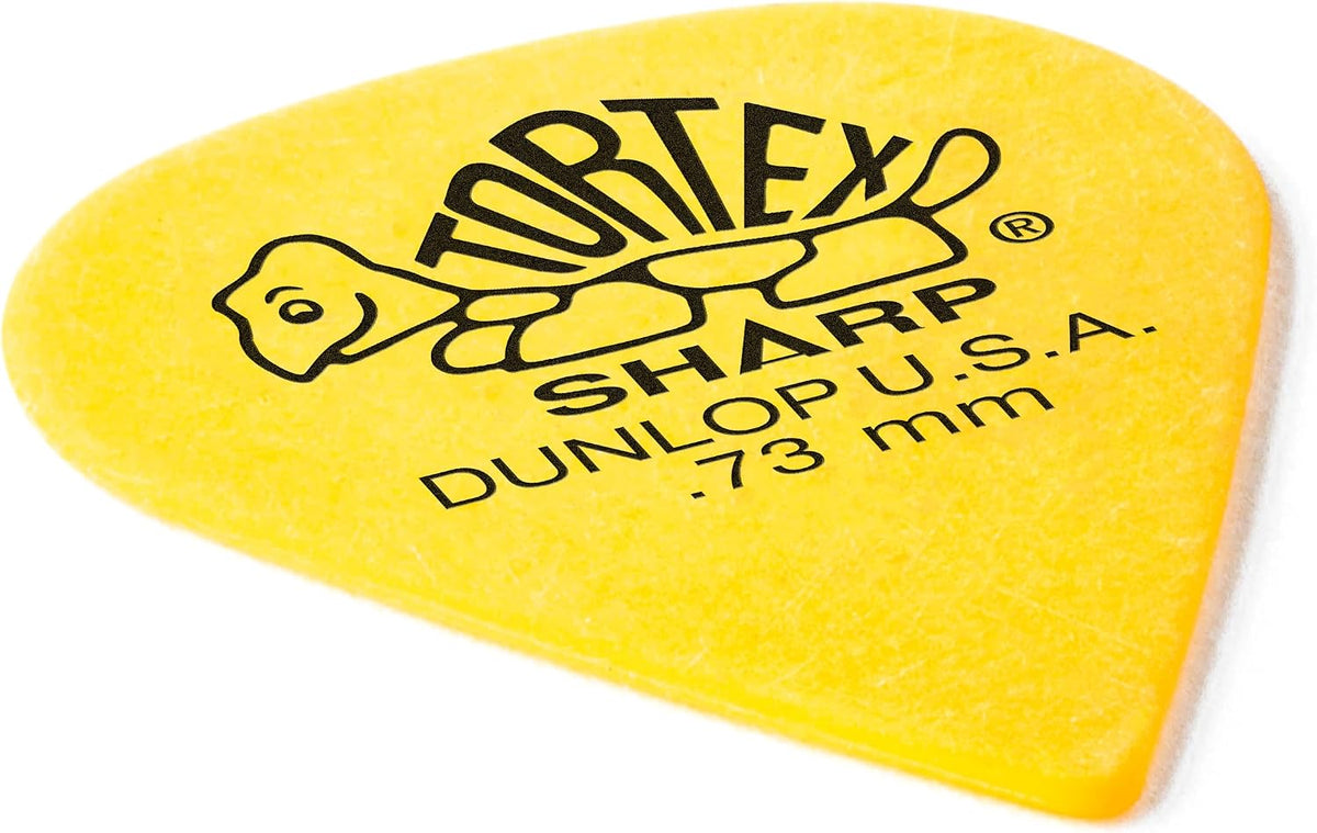Jim Dunlop 0.73mm yellow guitar picks bulk bag packaging