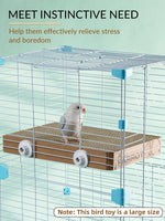 Natural paperboard parrot perch for beak cleaning and stress relief.